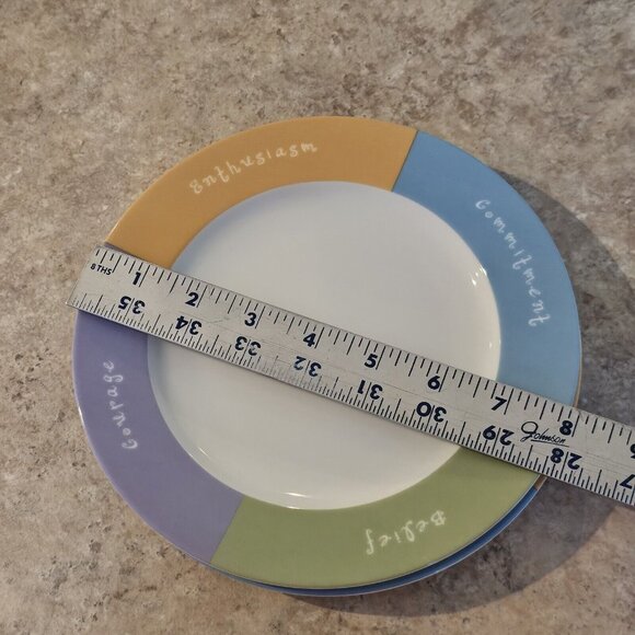 2 Mary Kay MK Salad Plates Inspirational Words to Live by 8" sentiment promotion - Picture 7 of 7